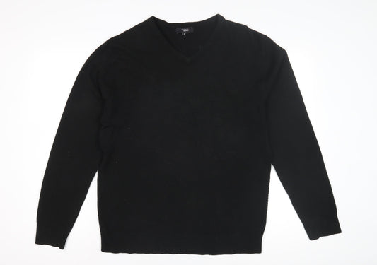 Thomas Nash Men's Black V-Neck Pullover Jumper M
