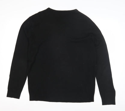 Thomas Nash Men's Black V-Neck Pullover Jumper M