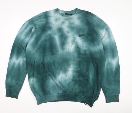 Mens UK Size XL Pull&Bear Green Pullover Sweatshirt