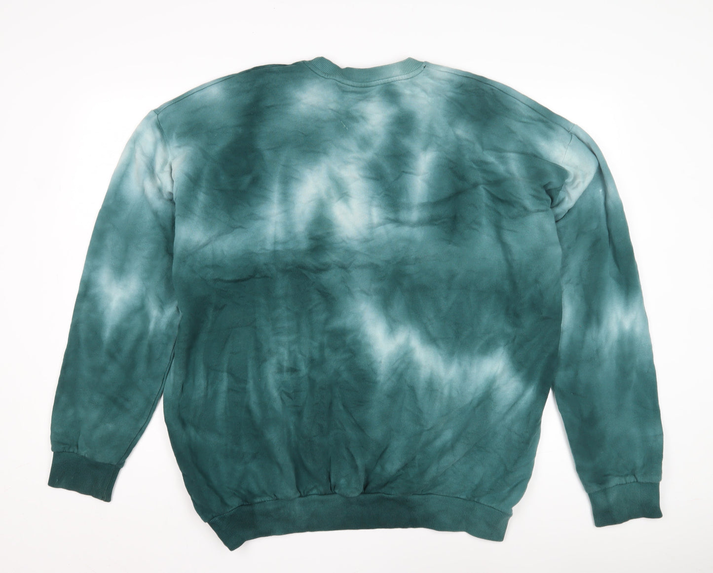 Mens UK Size XL Pull&Bear Green Pullover Sweatshirt