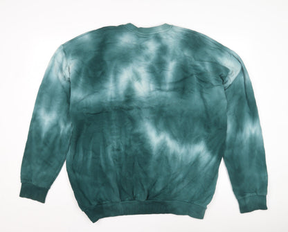 Mens UK Size XL Pull&Bear Green Pullover Sweatshirt