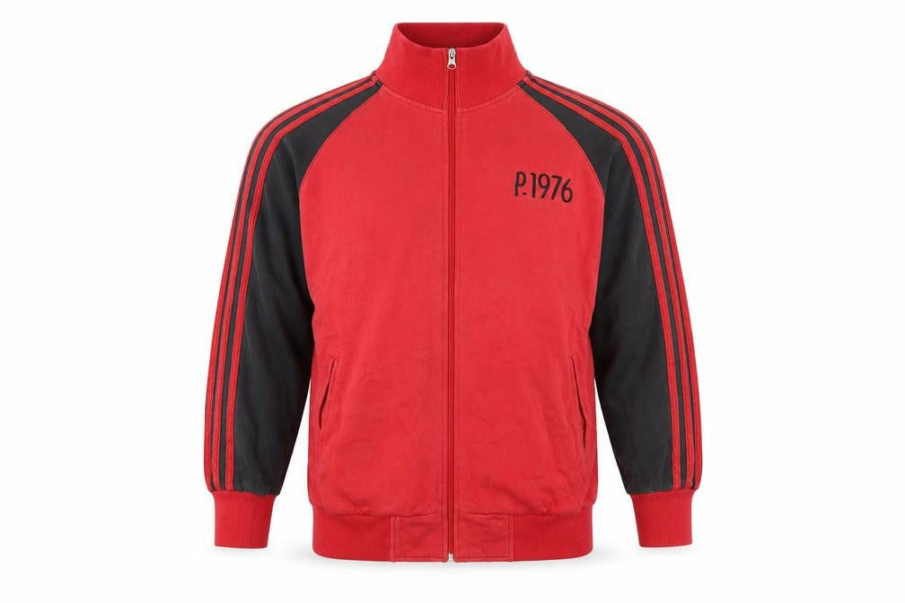 Mens UK Size M Pod Denim Red Bomber Jacket