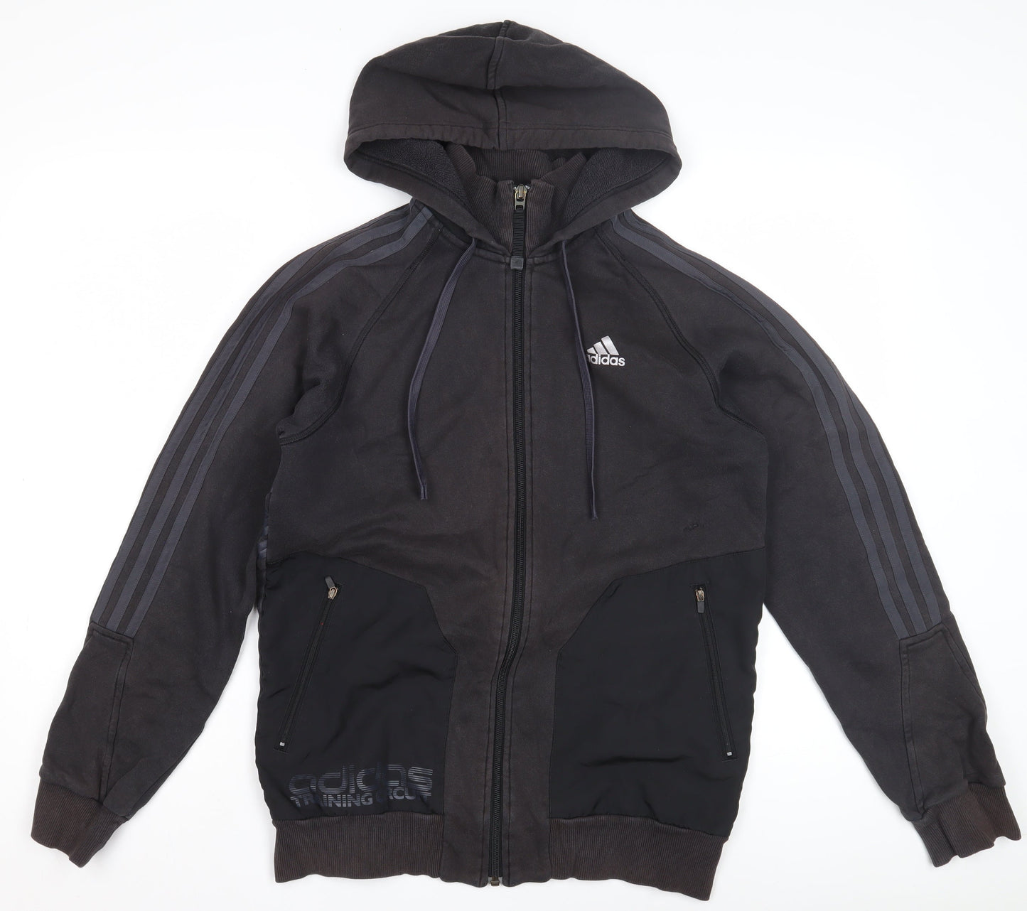 Adidas Men's Black Hoodie S Full Zip Logo