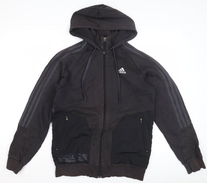 Adidas Men's Black Hoodie S Full Zip Logo