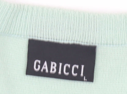Gabicci Men's Green Argyle V-Neck Pullover Jumper