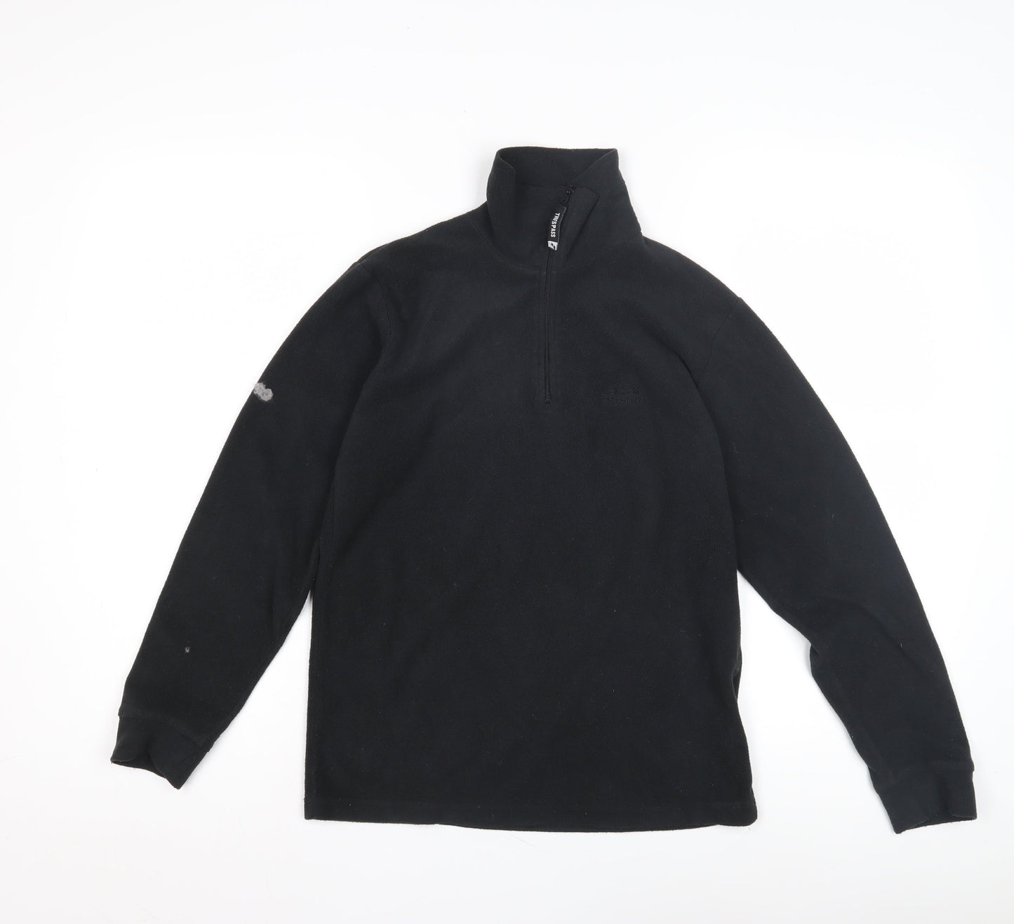 Trespass Unisex Kids Black Fleece 1/4 Zip Sweatshirt 13-14