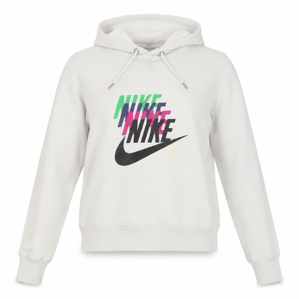 Womens UK Size 8 Nike White Pullover Hoodie