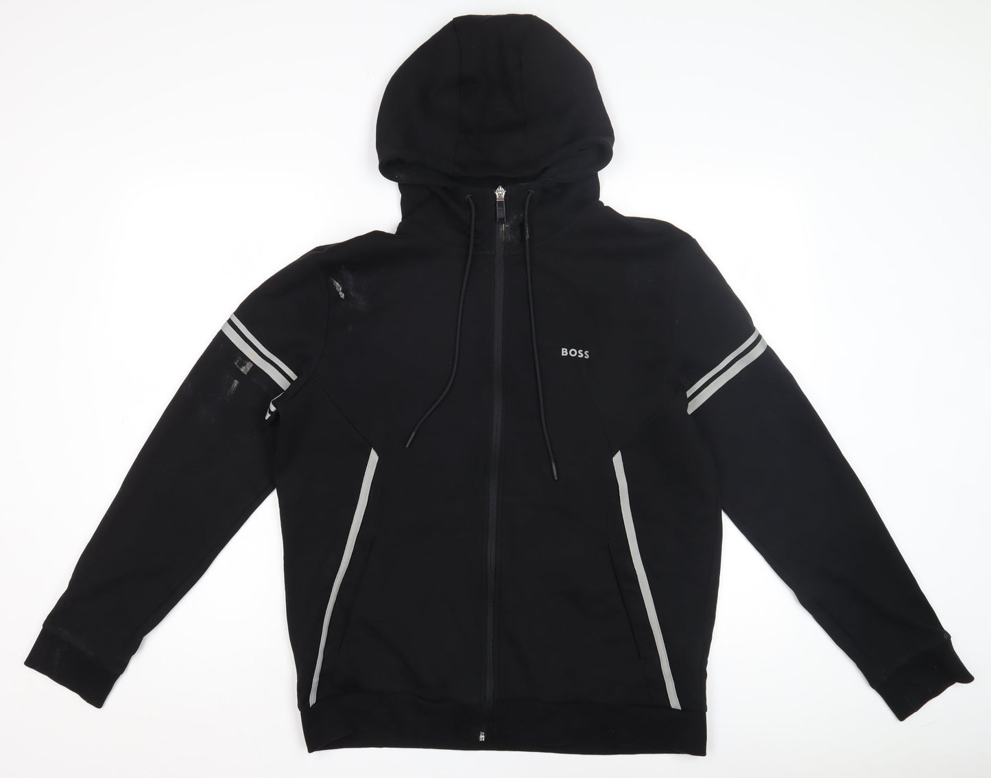 Mens UK Size  Boss Black Full Zip Hoodie