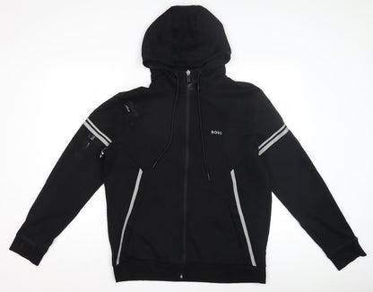 Mens UK Size  Boss Black Full Zip Hoodie