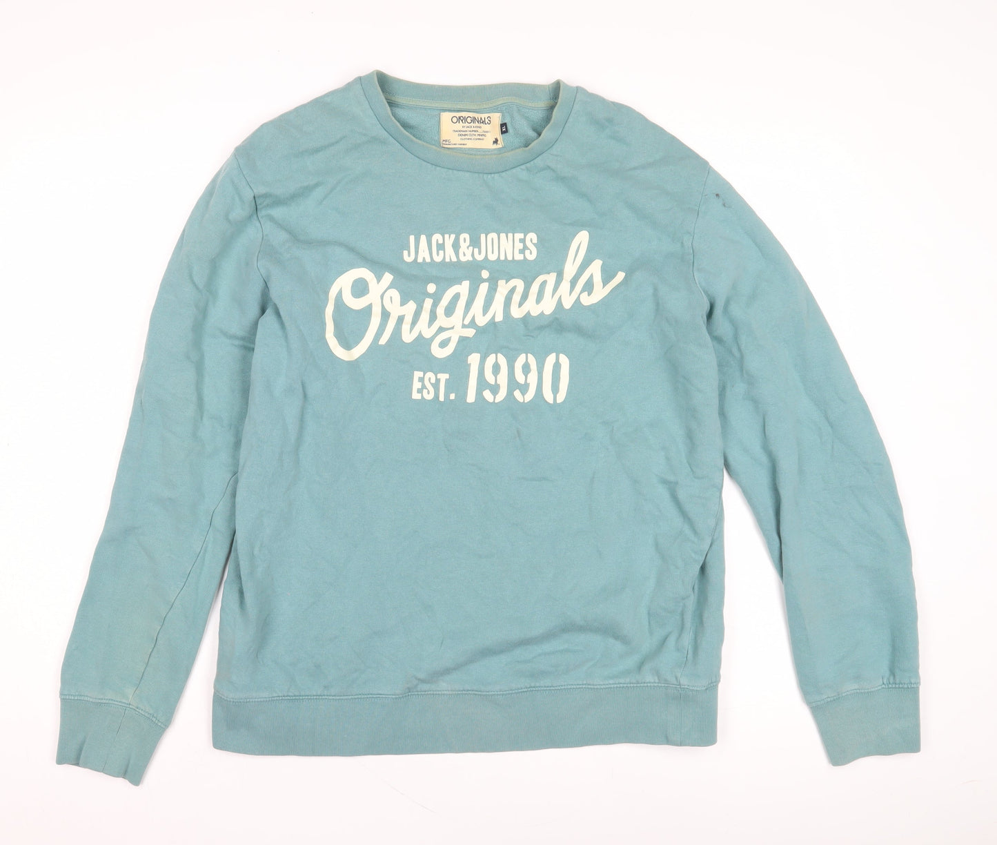 Mens UK Size XL JACK & JONES Blue Pullover Sweatshirt