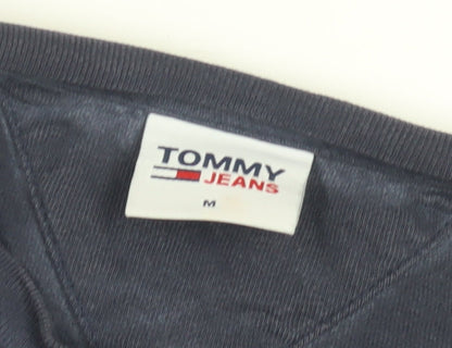 Tommy Jeans Men's Blue Long Sleeve T-Shirt Medium