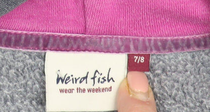 Weird Fish Girls Grey Full Zip Hoodie 7-8 Years