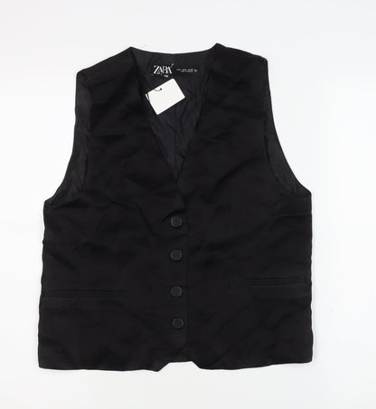 Zara Men's Black Waistcoat S Formal Suit Vest