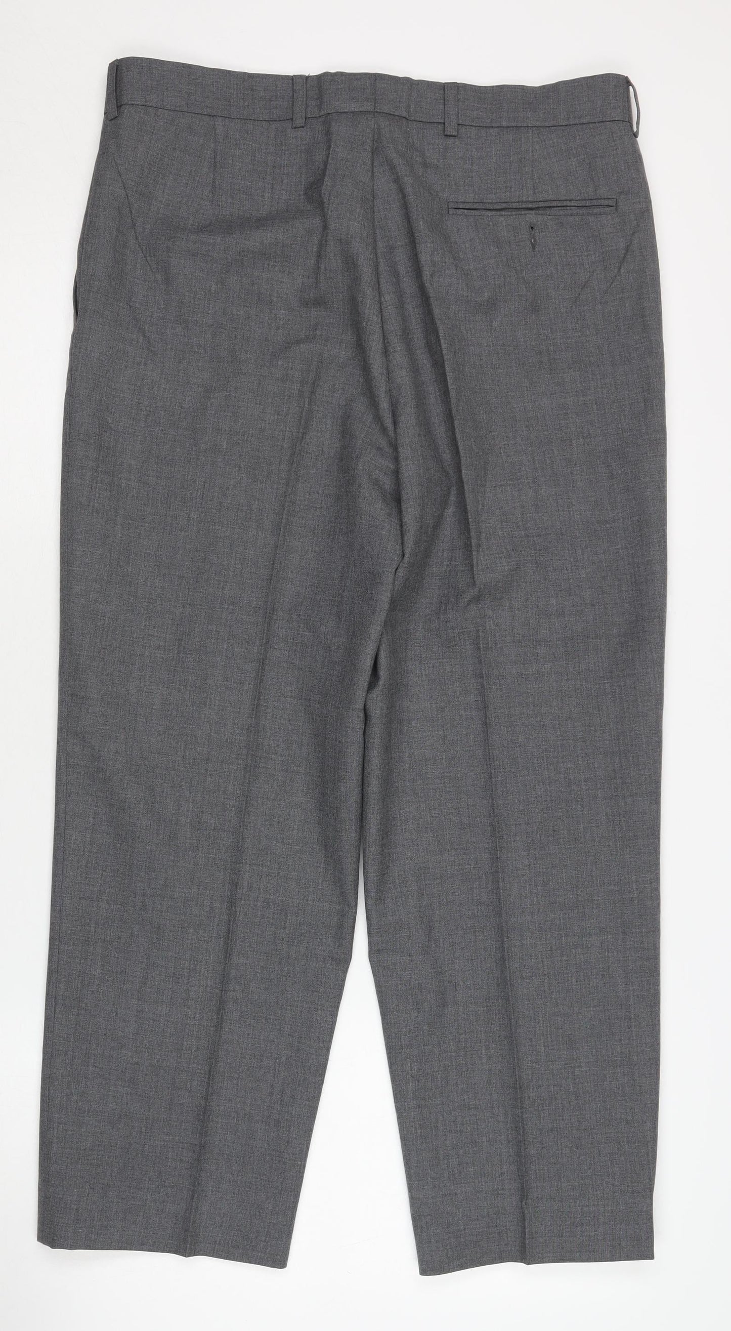 Greenwoods Classic Mens Grey Dress Pants L 35 in Waist