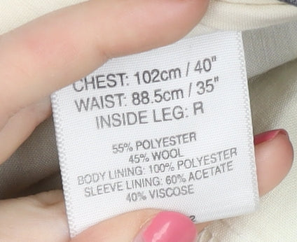 Greenwoods Classic Mens Grey Dress Pants L 35 in Waist