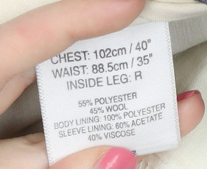 Greenwoods Classic Mens Grey Dress Pants L 35 in Waist