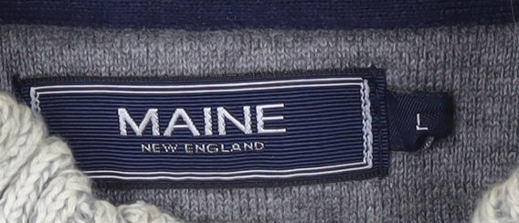 Mens UK Size L Maine New England Grey Basic Jacket