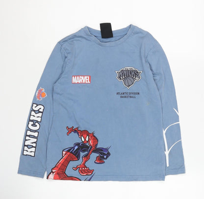 NBA Boys Blue Spider-Man Basketball T-Shirt, Size 7-8, Marvel