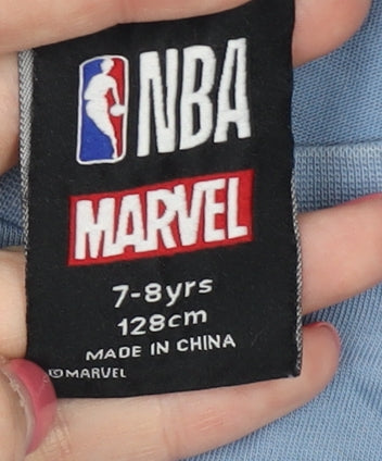 NBA Boys Blue Spider-Man Basketball T-Shirt, Size 7-8, Marvel