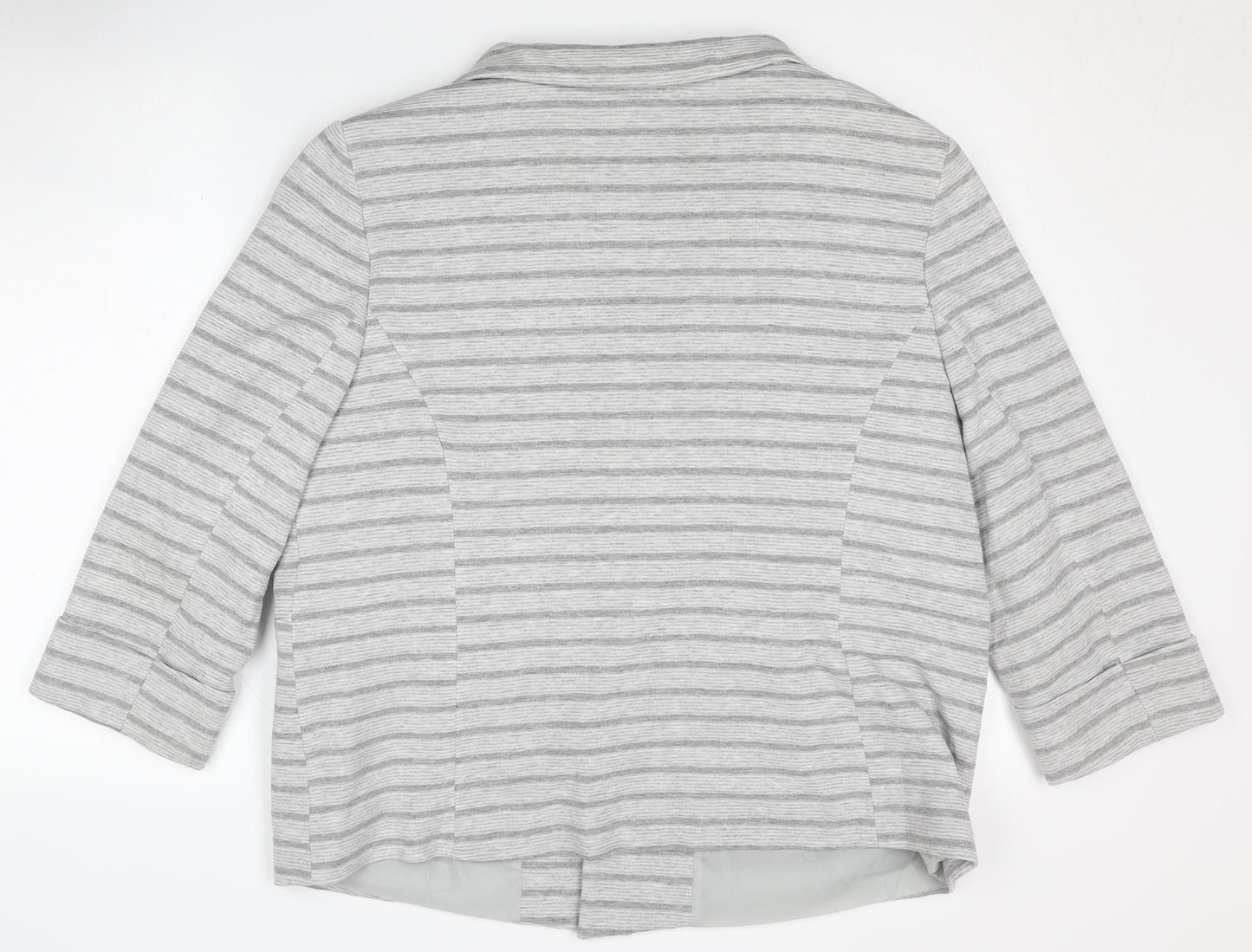 Principles Women's Grey Striped Blazer, Size 20