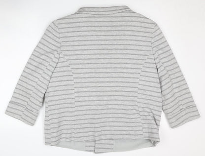 Principles Women's Grey Striped Blazer, Size 20