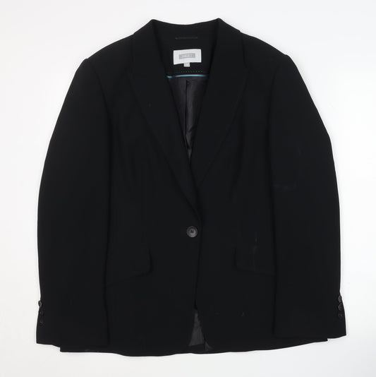 Next Black Women's Blazer Size 16 Regular Fit