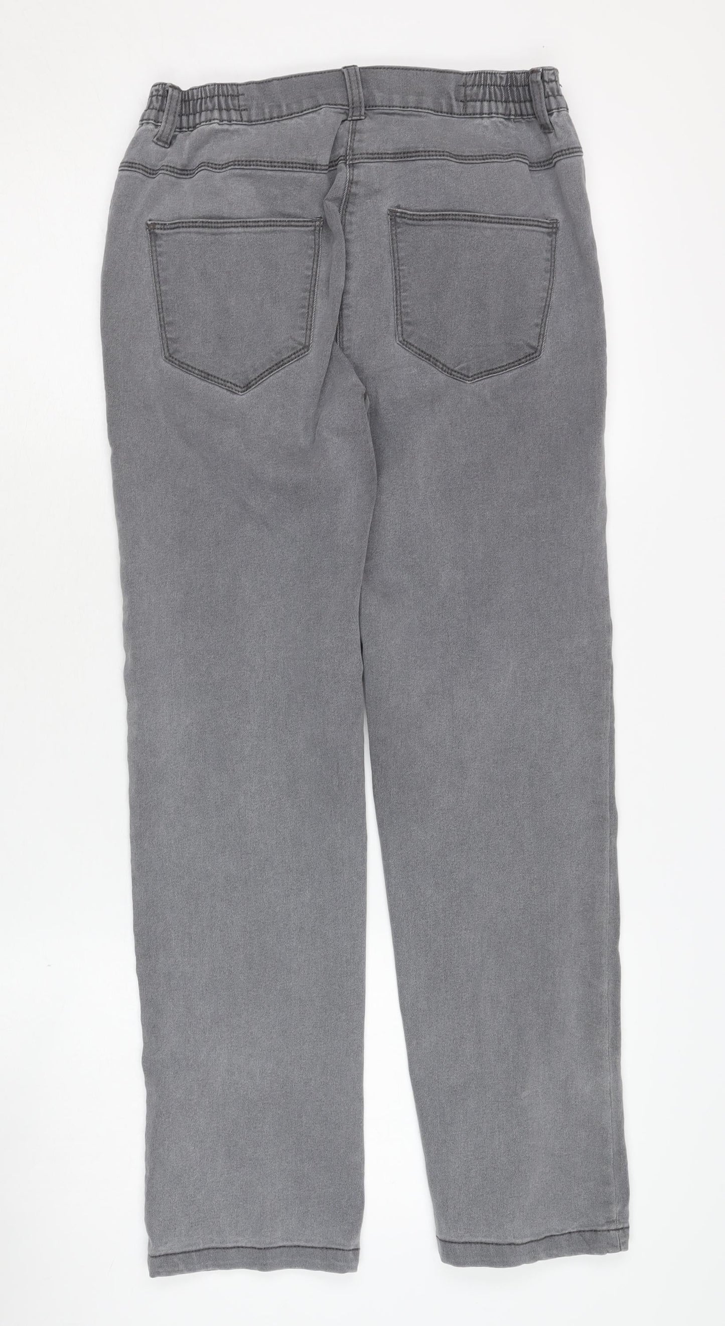 Bonmarché Women's Grey Straight Jeans Size 10