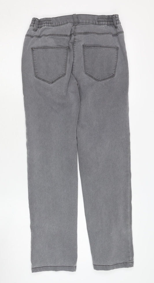 Bonmarché Women's Grey Straight Jeans Size 10