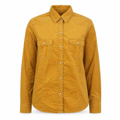 Womens UK Size 16 H&M Gold Basic Button-Up