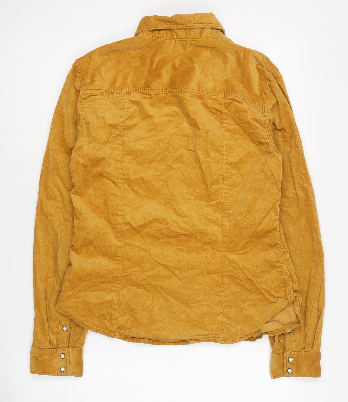 Womens UK Size 16 H&M Gold Basic Button-Up