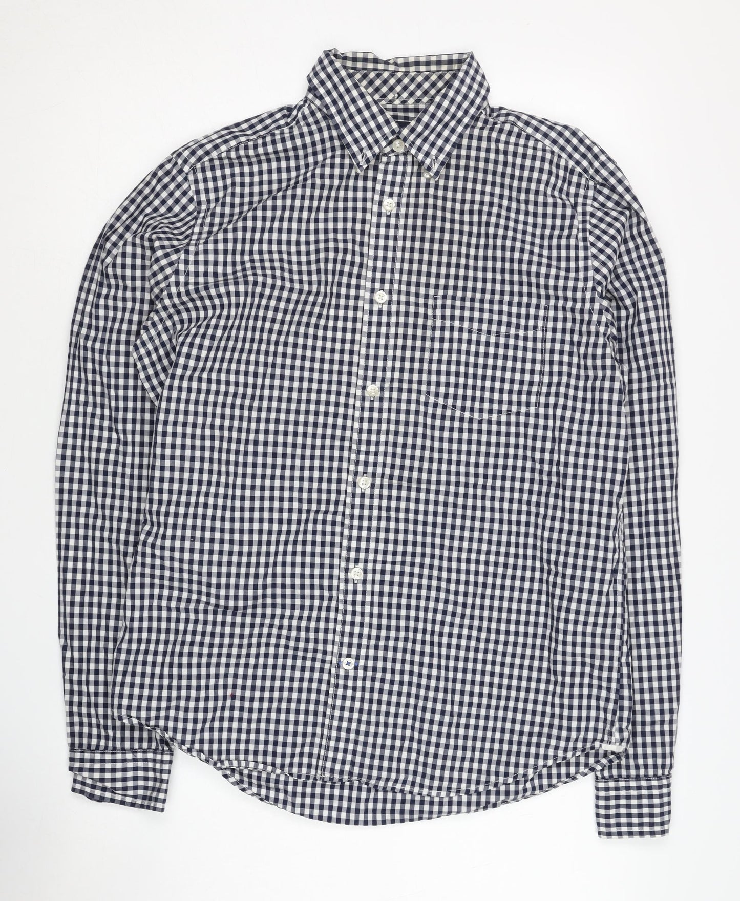 Gap Men's Black Checkered Button-Up Shirt M