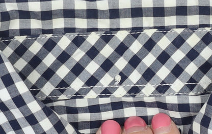 Gap Men's Black Checkered Button-Up Shirt M