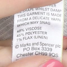 Womens UK Size 16 Marks and Spencer Grey Cardigan Jumper