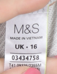 Womens UK Size 16 Marks and Spencer Grey Cardigan Jumper