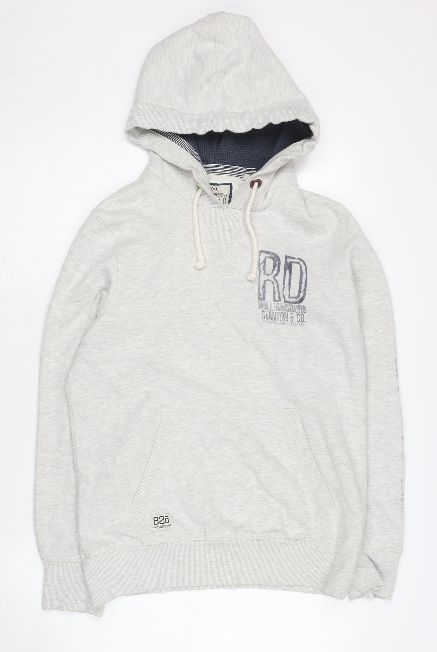 Mens UK Size S NEXT Grey Pullover Hoodie