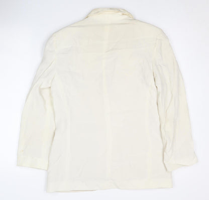 Topshop Women's Ivory Blazer Size 12 Regular Fit