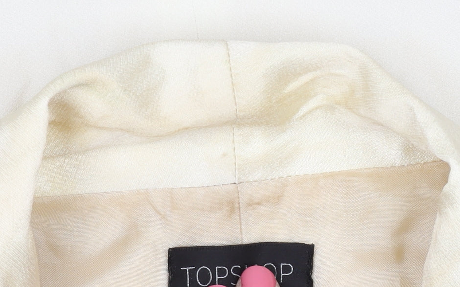 Topshop Women's Ivory Blazer Size 12 Regular Fit