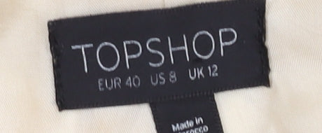 Topshop Women's Ivory Blazer Size 12 Regular Fit