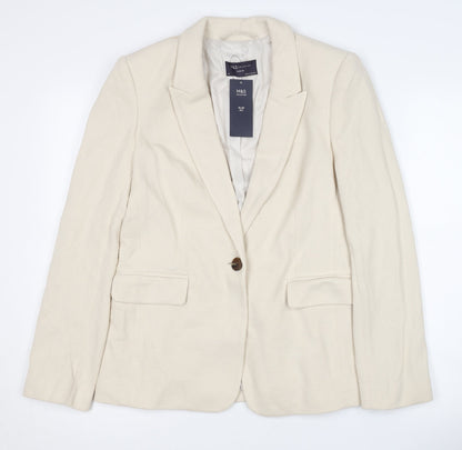Marks and Spencer Women's Ivory Blazer UK 10 Slim Fit