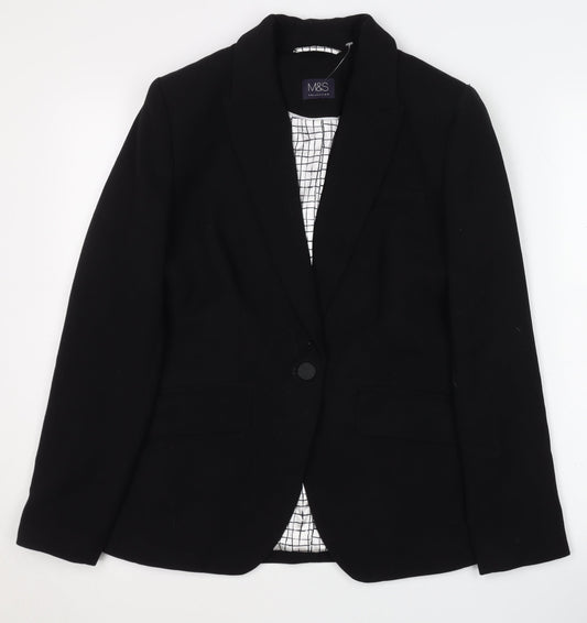 Marks and Spencer Women's Black Blazer Size 10