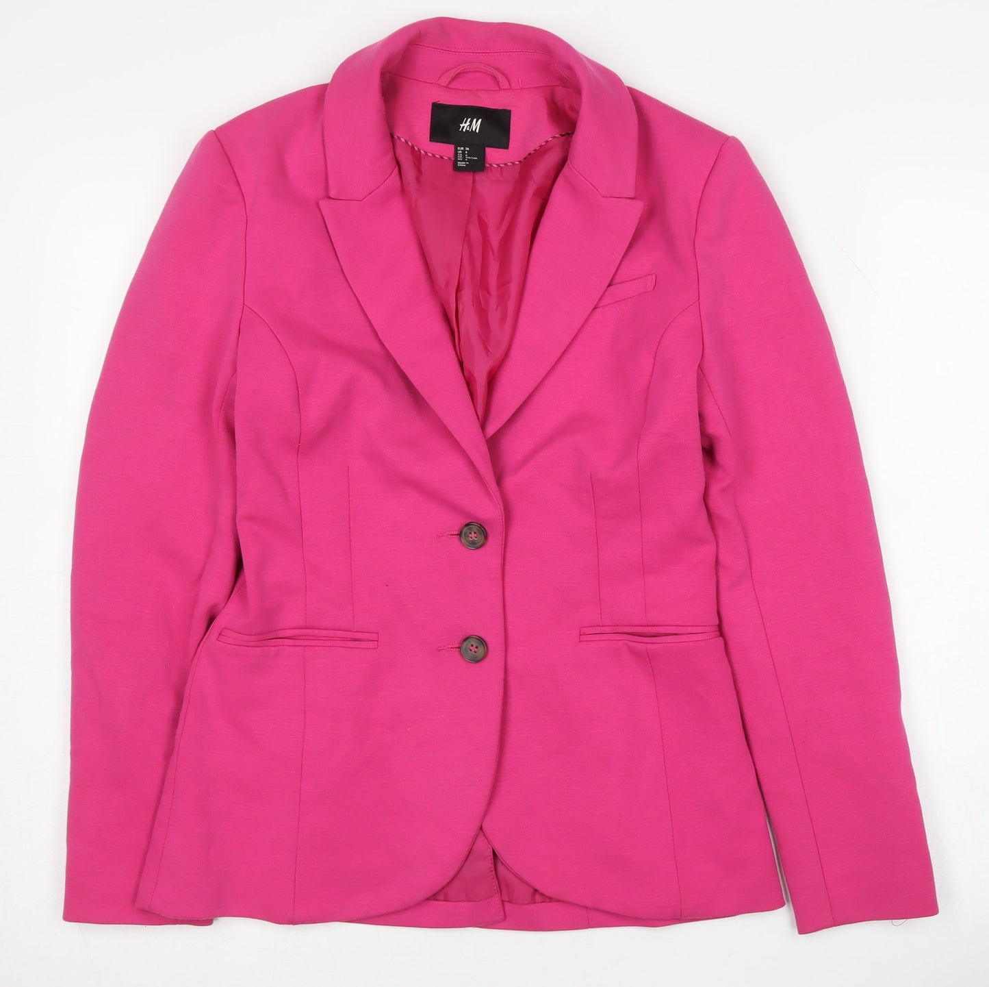 H&M Women's Pink Blazer Size 8