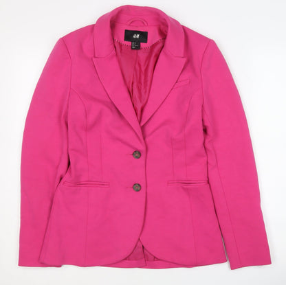 H&M Women's Pink Blazer Size 8