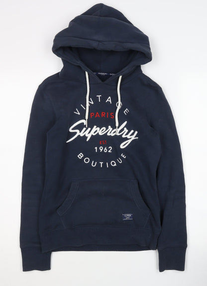 Superdry Women's Blue Pullover Hoodie Size 6