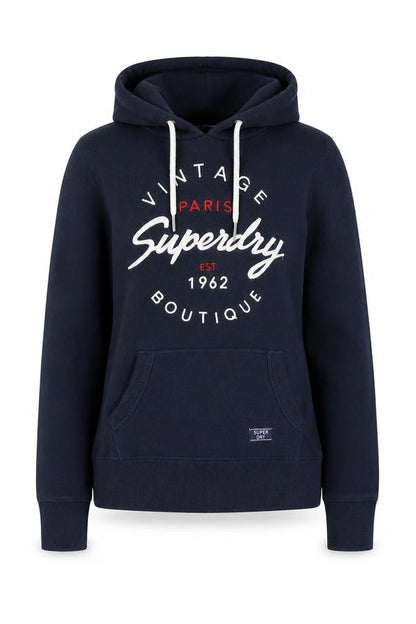 Womens UK Size 6 Superdry Blue Pullover Hoodie