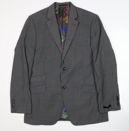 Ted Baker Men's Grey Blazer 40R - Formal Jacket