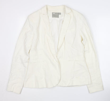 ASOS Women's Ivory Blazer Size 12 Relaxed Fit Elegant