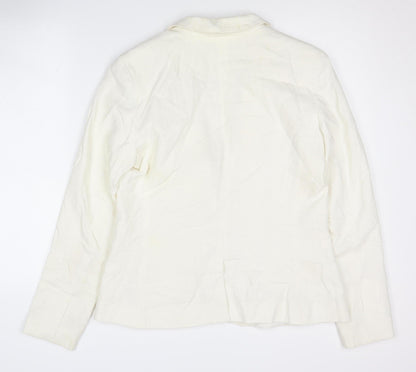ASOS Women's Ivory Blazer Size 12 Relaxed Fit Elegant