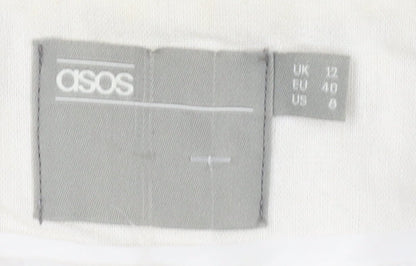 ASOS Women's Ivory Blazer Size 12 Relaxed Fit Elegant