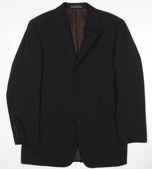 Mens UK Size 38 Greenwoods Elite Regular Black Suit Jacket