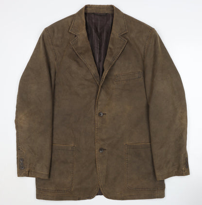 Quattro Men's Brown Blazer Size 40 Regular Jacket